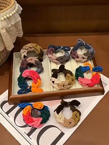 Ikat Rambut Kepang Pita Wanita Anak Perempuan Korea Scrunchie Aksesoris Rambut Hello Girl KCR16
