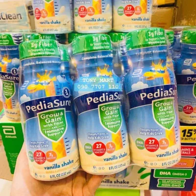 1 LỐC 6 CHAI SỮA NƯỚC USA ABBOT PEDIASURE GROW & GAIN 237ML