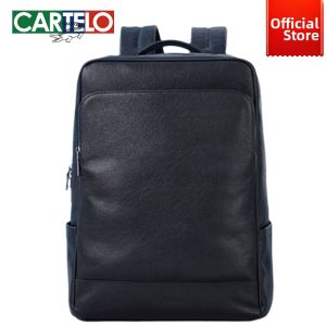 CARTELO | Mens Leather Large Capacity Travel Computer Backpack