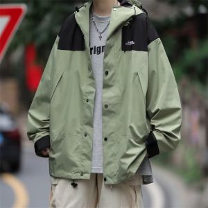 Outdoor Mens Jacket 2025 New Functional Loose Sports Climbing Clothing American Hooded Coat Youth Trend Spring Autumn
