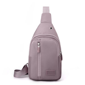 Fashion Womens Chest Bag 2023 New Arrival Pure Color Backpack Chest Cross Body Bag Shoulder Canvas Bag Oxford Cloth Pouch