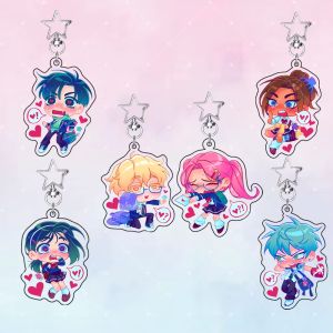 Bandai | For New Alien Stage 5CM Acrylic Keychain Mizi Till Sua Luka Cute Anime Figure Bag Charm Pendant Collectible Gift