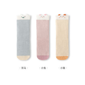 Four-Season Childrens Socks Middle-Length Cotton Socks for Newborns And Toddlers 0-3 Years Old Cartoon Design Baby Socks