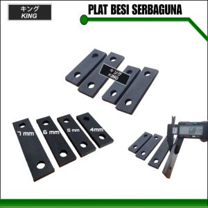 Plat Besi Serbaguna Tebal 6mm jarak antar lobang 4 cm 5 cm 6 cm 7 cm