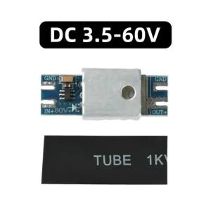 20A Ideal Diode Module DC 4-90V DC 3.5-60V Solar Backfeed Prevention Low Voltage Drop for Battery UPS Redundant Power
