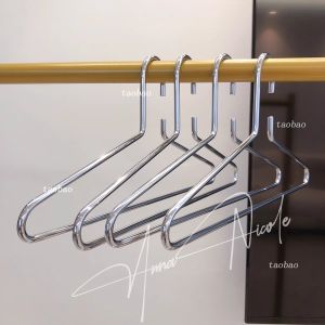 Recommended Thickened Stainless Steel Metal Silver Color Clothes Hanger Anti-Slip Traceless Space Saving Home Use Clothes Hook