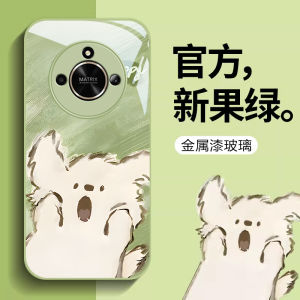 เคสโทรศัพท์มือถือแบบป้องกันการตกหล่นด้วยโลหะเคลือบแก้วสำหรับ Huawei Honor X50i X40 X30i X20SE X10 9xPro 8x V40 ดีไซน์น่ารัก