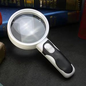 Kính Lúp Quang Học Cầm Tay 5X 10X Có Đèn LED Kính Lúp Đọc Sách Có Đèn Nền Đường Kính 80mm Để Kiểm Tra Chi Tiết