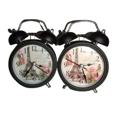 COD MURAH-Jam Beker Weker Paris Klasik Eiffel Kring Kring jam Alarm Meja