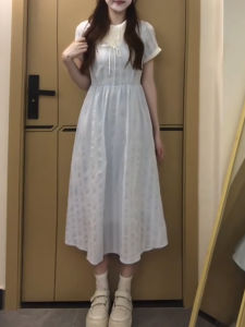 SENWA | Layered-look Blue Summer Dress Petite Slimming Unique