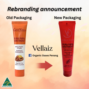 Vellaiz Pura Papa Ointment 25g x 3 | Fresh Fermented Carica Papaya Extract (EXP 08/2030)