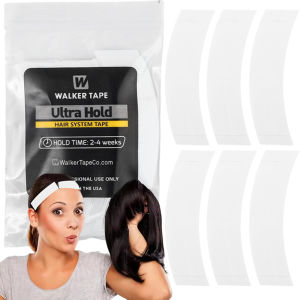 36pcs/Lot Strong Super Fixed Hair System Adhesive Tape / Double Sided Curved Hair System Tapes / Invisible Waterproof Wig Glue Tape