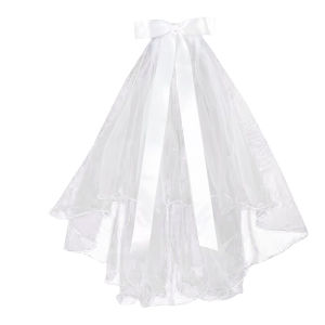 XINGGONGGUAN | White Bridal Headpiece Wedding Dress Accessory Photography Prop Engagement Ring Ceremony Short Puffy Female Headscarf