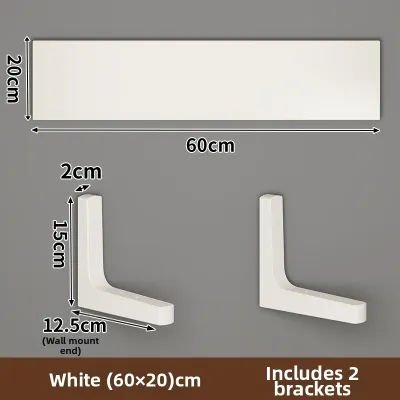 Wall-Mounted Shelving Wooden Board 1-Piece Bookshelf Floating Finish-Free