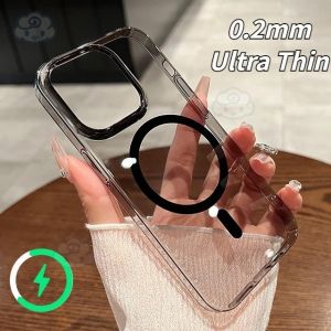 Never Turn Yellow: Fast Deliver 0.2mm Ultra Thin Wireless Charge Phone Case for iPhone 15 Pro Max