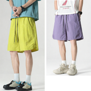izzue | American Style Black Shorts Men Casual Loose Sporty Five Inches