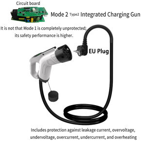 WUFEN Portable 3.5KW 16A EV Charger with 1M-5M Cable Type2 IEC62196 EU Plug Wallbox Adapter Plug And Charge for Electric Vehicle