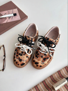 Autumn New Thick-Soled Increase Height Leopard Pattern Womens Leisure Shoes