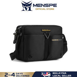 MENSPE Fashion Men Bags Shoulder Bag Nylon Cross Body Bag Casual Messenger Bag Multiple Pocket Large Capacity Waterproof Lightweight Casual Sport Street Bag for Travel Outdoor