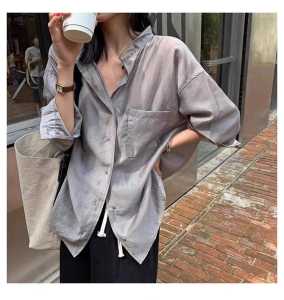 ECLAIRE 02L Kemeja Wanita Rayon Tencel Longsleeves Dasar Polos basic Dasar Korea import ggii