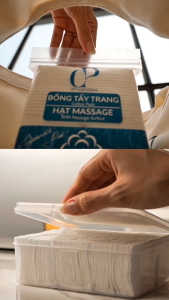 Combo 4 Gói | 600 Miếng Bông Tẩy Trang Q.P Cosmétique Không Xơ Không Rách Hạt Massage Sạch Sâu