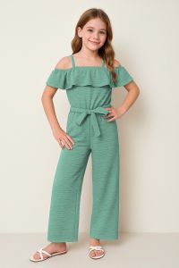 Charlie jumpsuit for kids / 8-12 years old / bark crepe fabric