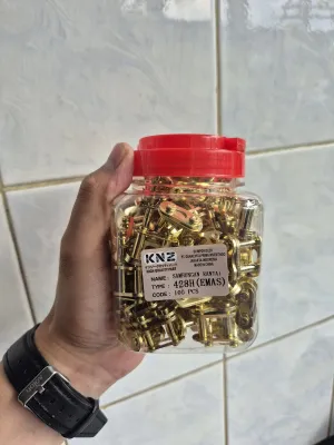 10pcs sambungan rantai 428H gold KNZ