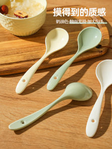 Small Ceramic Soup Spoon: Perfect Utensil for Eating Rice Porridge & Drinking Soup