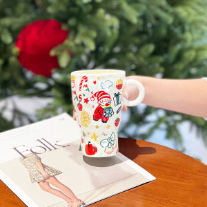 Cốc Cà Phê Bằng Gốm Cầm Tay Thiết Kế Sáng Tạo Dễ Thương Cốc Nước Cho Cặp Đôi Cốc Cà Phê Gia Đình Quà Tặng Cốc Thủy Tinh