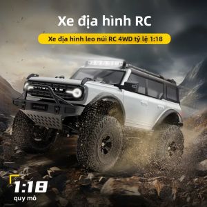 Xe Leo Núi Bốn Bánh Chạy Điện Tỷ Lệ 1:18 Với Hệ Thống Chiếu Sáng Có Thể Điều Khiển Xe Địa Hình Được Mô Phỏng Hoàn Toàn Bằng Kim Loại & Cấu Tạo Bằng Nhựa ABS Sẵn Sàng Sử Dụng Với Điều Khiển Từ Xa