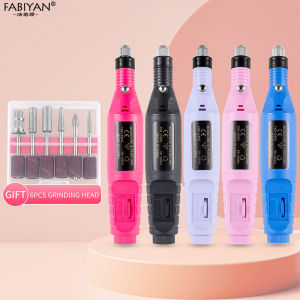 Electric Nail Drill Machine Manicure Pedicure Polishing Machine  Electric Nail Drill Bits Set With 6Pcs Grinding Head