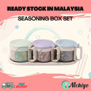 🔥FAST SHIPPING🔥 Glass Transparent Spice Jar | Seasoning Box Set Kitchen Container Condiment Jars Cruet