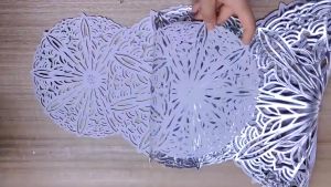 Hollow Out Design Placemat PVC Table Mat 33x91cm Non-Slip Heat Resistant Easy to Clean Table Mat Dining