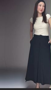 Nineplus Pleat Front Skirt กระโปรงจีบหน้าทรงเอพร้อมเข็ดขัด