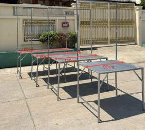 Z120 โต๊ะพับ topเมนทัลชีท พับขอบ ผลิตเองในไทย ถูกและดี มีอยู่จริง Made in Thailand