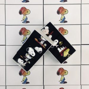Neutral Pure Cotton Summer Socks Gift Box Set Cartoon Snoopy Anti-Odor Couples Short Socks Sweat Absorbent Sports Fitness