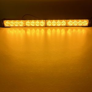 Thanh Đèn Báo Hiệu Ô Tô 16 LED Đèn Strobe Đỏ Xanh Hổ Phách Đèn Tín Hiệu Khẩn Cấp 12V 24V Đèn Báo Hiệu An Toàn Xe Cộ Với Giá Đỡ Bằng Nhôm