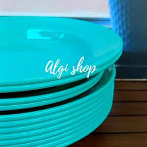 6Pcs Grtis sndok piring makan melamin bulat cekung tebal bebas BPA