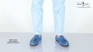 Giày Da Nam Italy - 9643BLU