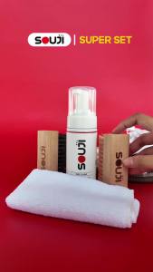 🔥 SUPER SET 🔥 น้ำยาสร้างเท้ากระเป๋า SOUJI มูสโฟมนิ่ม กลิ่นหอม 3 ชั่วโมง การใช้งานง่าย