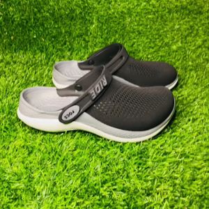 CROCS LiteRide 360 Clog รองเท้าเพื่อสุขภาพ วัสดุโพลีเอสเตอร์ สีดำ/เทา/แดง ไซส์ EU:41-42