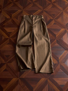 ZHUOCAN | Brown Vintage Loose Wide-leg Casual Pants Light and Airy