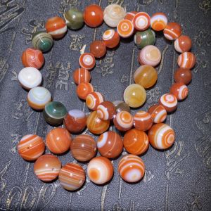 Natural Red Agate Loose Beads for DIY Jewelry Making Single Eye Ball and Loose Beads Accessories for Bracelets