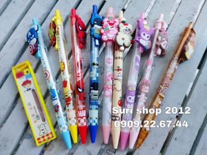 Combo bút chì bấm và hộp ruột chì 2B 0.5mm