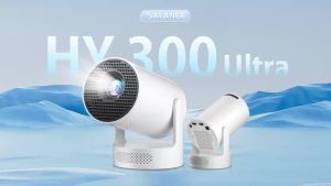 Salange | Salange HY300 Ultra Projector Update HY300 4K Android14 Wifi6 Allwinner H723 BT5.4 1080P 1280*720P Home Theater Outdoor Portable