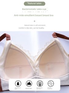 Summer Breasts Contracting Bra Womens Thin Wireless Plus Size Bra Full Cup Push up and Anti-Sagging Breast Holding
