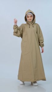 Jas Hujan Gamis Raincoat Jumbo Bahan Tebal Elastis Anti Rembes