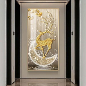 Nordic luxury mural porch decoration painting entrance wall decoration frame living room decor