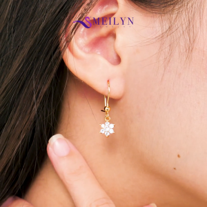 MEILYN Anting Jurai Perhiasan Gemma Bunga 6K Lapis Emas 0271210383
