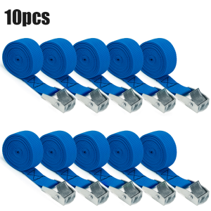 10PCS 3M Adjustable Reusable Lashing Straps with Antirust Alloy Buckles Cam Buckle Tie down Cinch Strap for Secure Cargo Binding